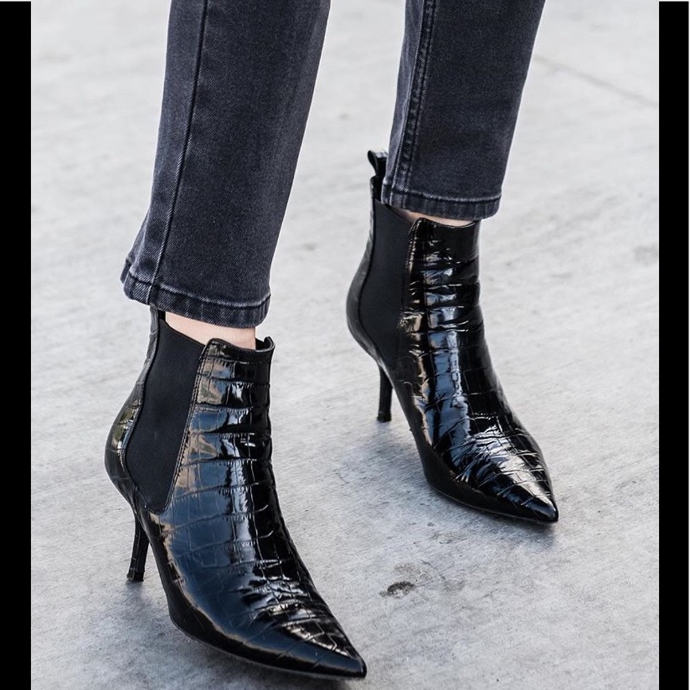 STEVIE BOOTS - BLACK CROCO